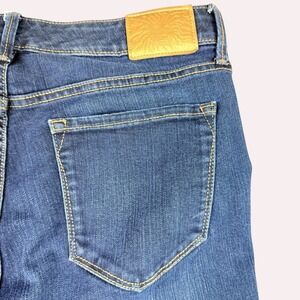 Anne Klein Mid-Rise Skinny Blue Denim Jeans Womens Sz 12 Style Leo Rolled Ankle